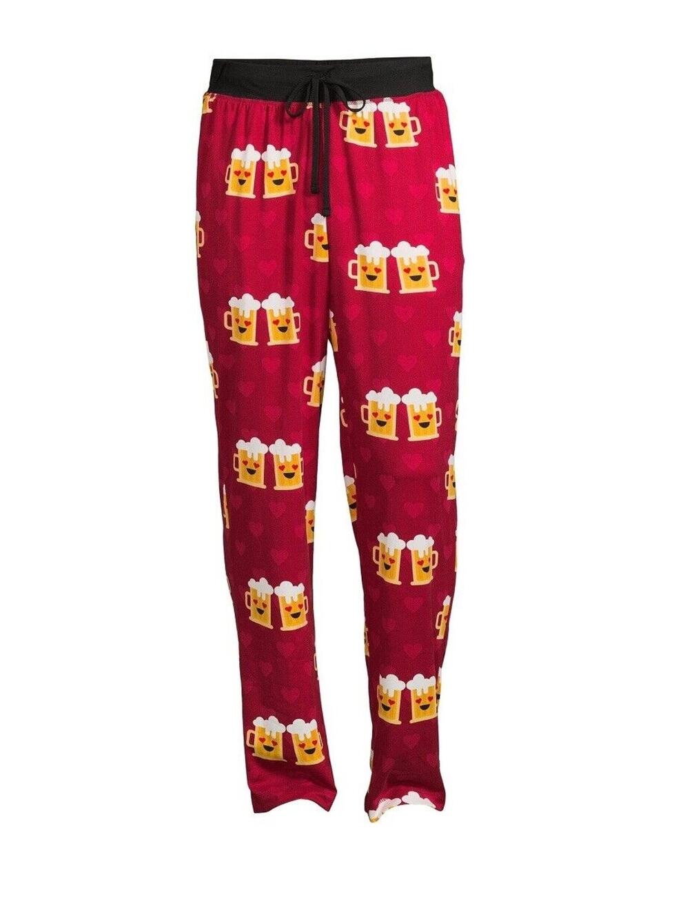 Valentine's Day Men's Beer Mugs Match Made Sleep Pajama Pants Large 36-38